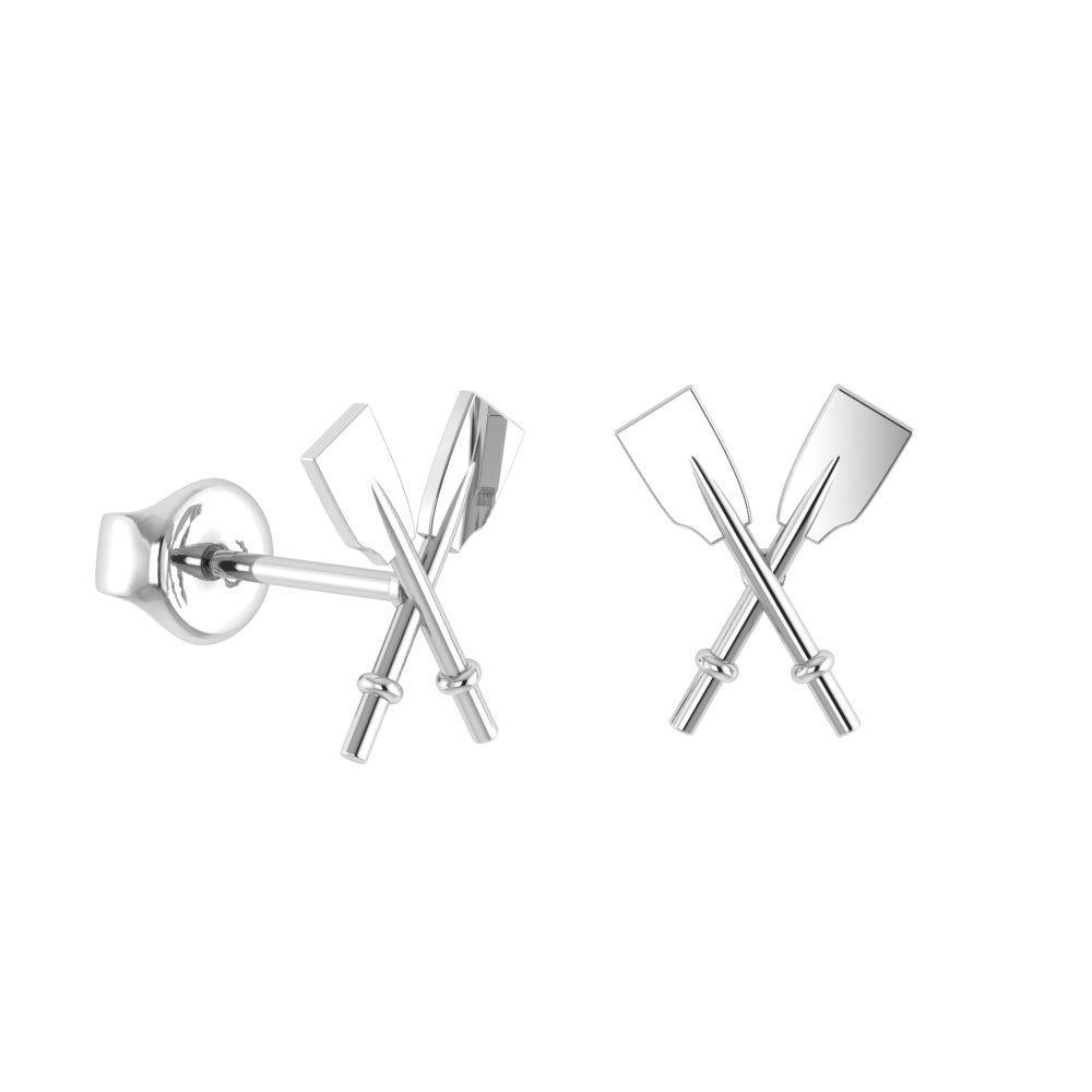 Rowing Earrings in silver - Stud and Hanging Crew Earrings