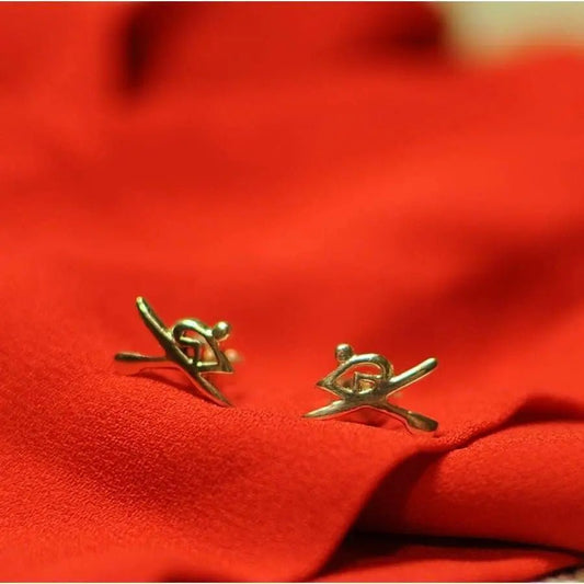 Rowing Oarsman Stud Earrings - Strokeside Designs rowing gifts - rowing jewellery