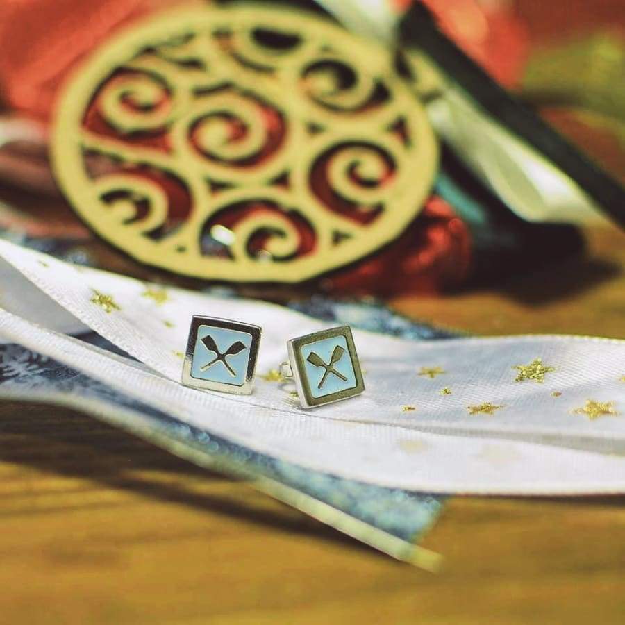 Rowing Quadrato Earrings - Strokeside AU