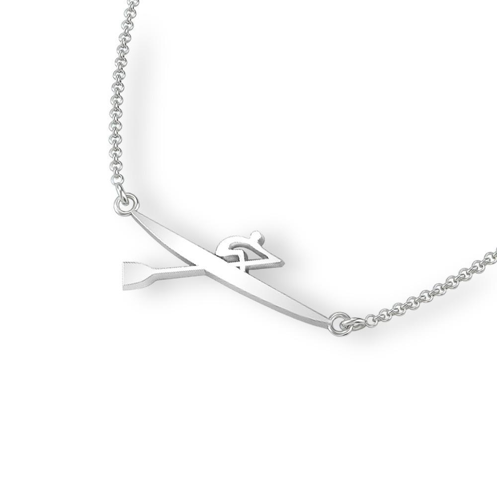 Rowing Single Scull Necklace Pendant Strokeside Designs