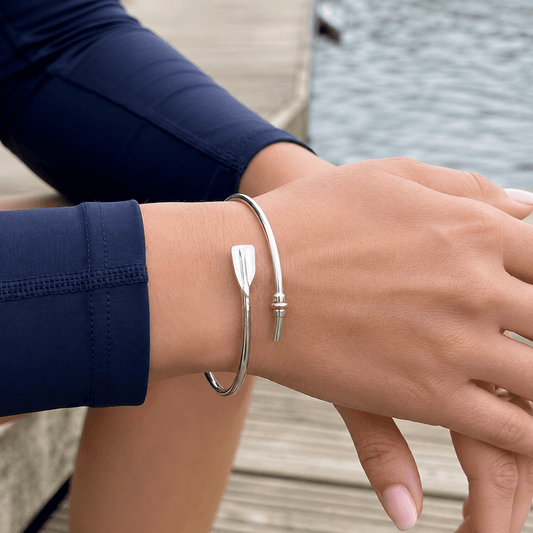 Rowing Bent Oar Bracelet - Strokeside Designs rowing gifts - rowing jewellery
