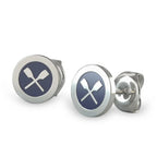 Rolo Crossed Oar Earrings