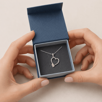 Rowing Heart Pendant - Strokeside Designs rowing gifts - rowing jewellery