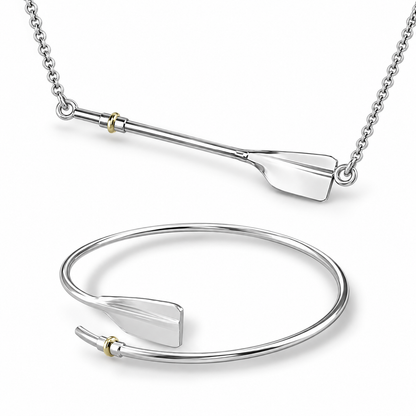 Bundle hero: Rowing Full Oar Necklace & Bracelet Set