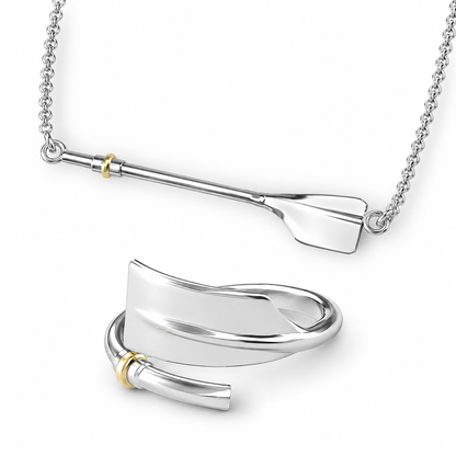 Bundle hero: Rowing Full Oar Necklace & Ring Set