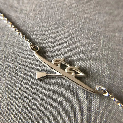 Rowing Pair Necklace - Strokeside Designs rowing gifts - rowing jewellery