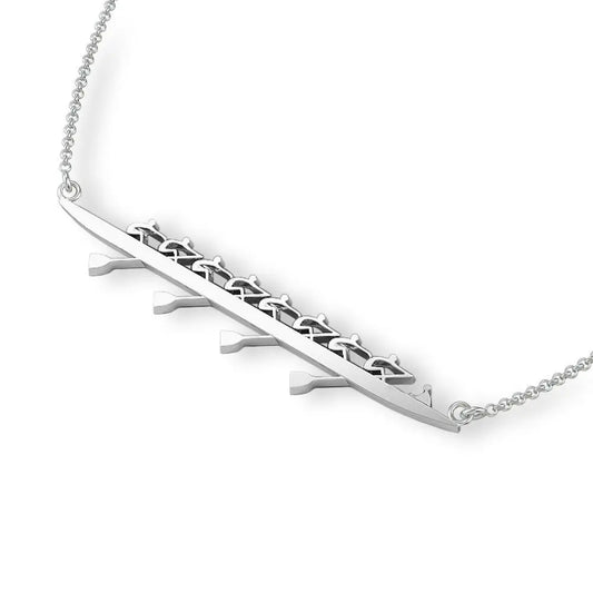 Rowing Eight Necklace with Coxswain Pendant Strokeside Designs