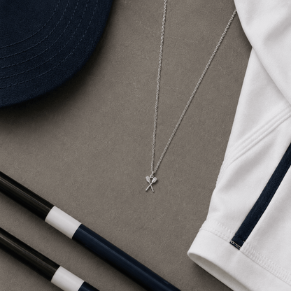 Crossed Oars Pendant - Strokeside Designs rowing gifts - rowing jewellery
