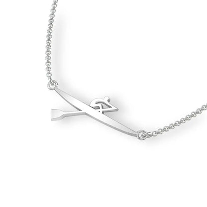 Rowing Single Scull Necklace - Strokeside Designs rowing gifts - rowing jewellery