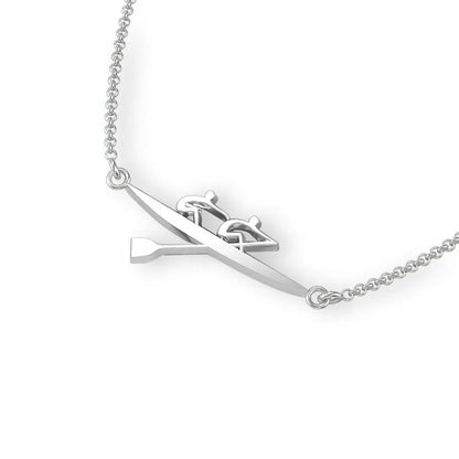Rowing Pair Necklace - Strokeside Designs rowing gifts - rowing jewellery